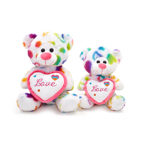 Animal en peluche en peluche doux, jouets promotionnels ours en peluche avec coeur cadeaux saint-valentin ours en peluche jouet en peluche