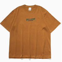 Kaos Heavyweight 100% Serat Bambu Enzyme Wash Distressed Hole Raw Edge Boxy Cut Street Style Pria