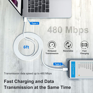 Cable USB C a USB C de 3.3FT/6.6FT, Blanco, Certificado, 20W/60W/100W, Carga Rápida y Transferencia de Datos para iPhone 15/16/17 y Samsung - Product Image 3