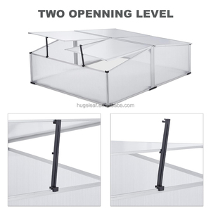 <span class=keywords><strong>Mini</strong></span> <span class=keywords><strong>serre</strong></span> transparente moderne à cadre en aluminium inclinable, résistante aux UV, <span class=keywords><strong>avec</strong></span> 4 couvercles réglables, facile à assembler pour une utilisation en arrière-cour - Product Image 3