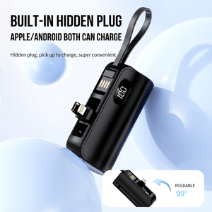Batería Externa Compacta de 5000mAh con Cable USB Tipo C Integrado para Viajes y Uso Diario - Product Image 2