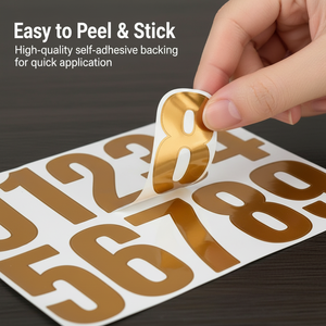 สติกเกอร์ตัวอักษรกลิตเตอร์ขายส่ง, สติกเกอร์ไวนิลติดเอง, สติกเกอร์ตัวอักษรและตัวเลข, ป้ายหมายเลขตู้จดหมาย, สติกเกอร์ติดสมุด - Product Image 2