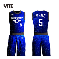Ensemble de maillots de basket-ball personnalisés de haute qualité vêtements de sport d'équipe pour hommes maillots de basket-ball réversibles sublimés unisexes pour hommes