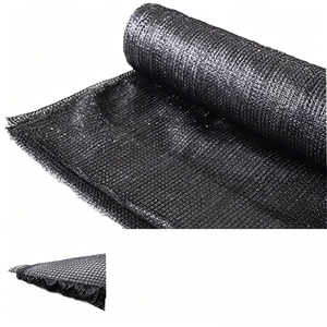 DaringFish 1m X 10m Membrane de contrôle HDPE robuste pour aménagement paysager, gazon artificiel <span class=keywords><strong>noir</strong></span> tissé - Product Image 4