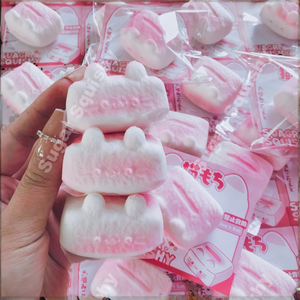 Jouet Squishy Carré en PU Super Doux Anti-Stress, Style Japonais Kawaii, Rose, en Forme de Gâteau de Riz Bébé Chaton, Cadeau pour Adultes, Vente en Gros - Product Image 2