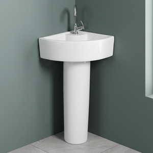 Premium Indian Ceramic Wash Basin with Full Pedestal Modern Bathroom Sanitary Ware Design - Product Image 6