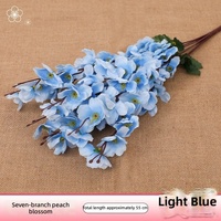 LE-510 Branche artificielle de fleurs de pêcher et de cerisier à 7/9/30/36 fourches, économique, pour arbre artificiel et arrangement en vase