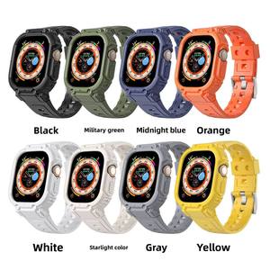 เคสกันกระแทกแบบแข็งแรงทนทาน สายรัดข้อมือสำหรับ Apple Watch 8 7 6 5 4 สาย TPU แบบสปอร์ตสำหรับ Iwatch 8 Ultra 49 มม. - Product Image 5