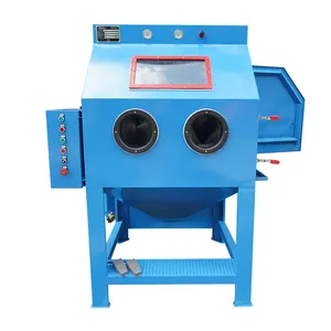 Wet blasting cabinet with water recycle system wet sandblaster for sale