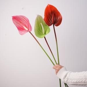 Plantas y Flores Artificiales <span class=keywords><strong>de</strong></span> Látex Real Touch, Planta <span class=keywords><strong>de</strong></span> Anturio <span class=keywords><strong>de</strong></span> Plástico, Decoración para Bodas, Navidad, Día <span class=keywords><strong>de</strong></span> la Madre - Product Image 5