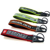 Gantungan kunci Logo kustom dengan desain bentuk sulaman yang dipersonalisasi untuk karabiner Promosi & gantungan kunci