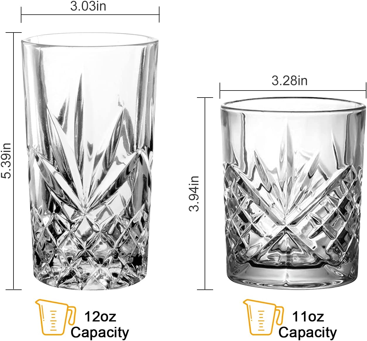 Factory price Whiskey Glasses -11 Oz Lead-free Rocks Glass