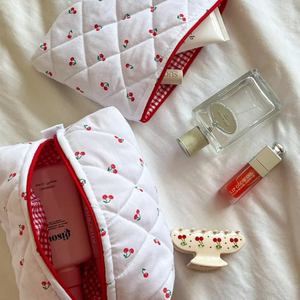 Neceser Floral hecho a mano lindo estético Rosa neceser flor coqueta accesorios bolsa de algodón <span class=keywords><strong>para</strong></span> mujer - Product Image 4