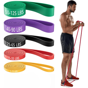 Bandes de résistance en TPE avec logo personnalisé, résistance de 5 à 280 lb, pour le fitness et les sports, ensemble de bandes de résistance élastiques - Product Image 1
