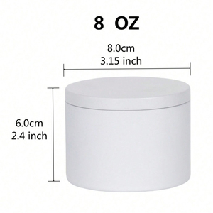 4oz 8oz Empty Black, White Metal Candle Tins Matte Iron <b>Jars</b> With Wood Grain Lids For Diy Candles Making/ - Product Image 6