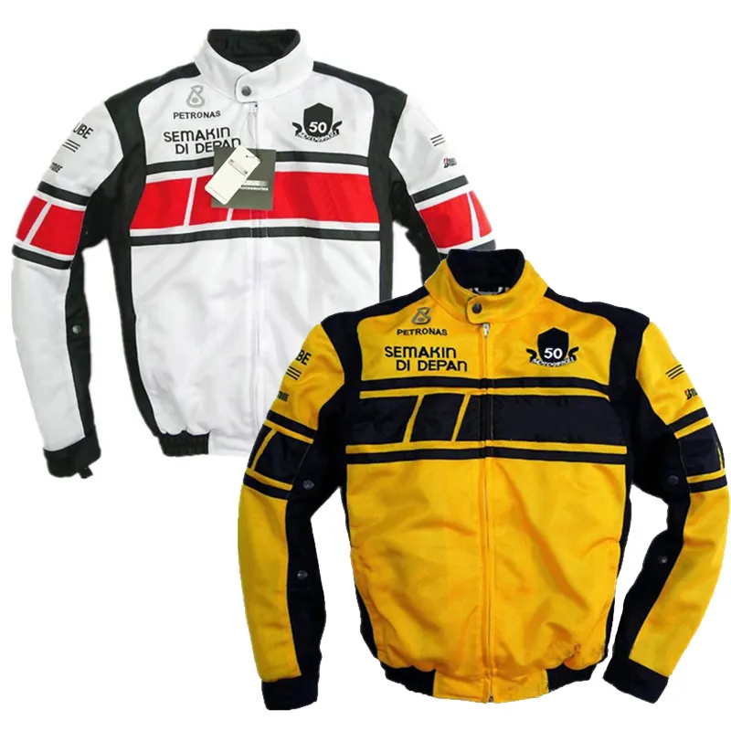 2018 MOTO GP 50-year Anniversary Jacket Racing para Yamaha Team Summer Chaqueta transpirable de malla para motocicleta con 5 equipos de protección