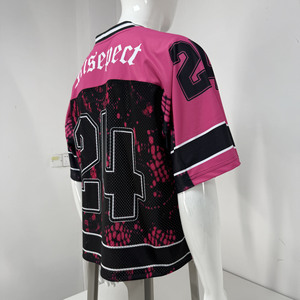 Jersey Sepak Bola Amerika Klasik Retro Pria dengan Kerah V dan Panel Jaring Ventilasi untuk Klub dan Latihan - Product Image 5