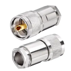 Conector UHF <span class=keywords><strong>PL</strong></span>-259 Macho con Abrazadera para Cable Coaxial LMR400 RG8 RG213 para Radio Baofeng, Radio CB, Conector de Antena - Product Image 1
