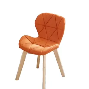 PU leather chair with wood legs