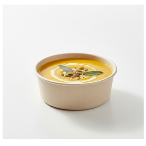 Contenedor Redondo de Bambú Biodegradable con Tapa de Madera, Solución de Almacenamiento Sostenible para Cocina, Despensa y Encimera - Product Image 1