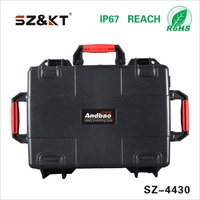 Boîte à outils en plastique ABS rigide à prix raisonnable, résistante aux chocs IK10, étanche IP67, pour le stockage et la protection des équipements, avec mousse personnalisée