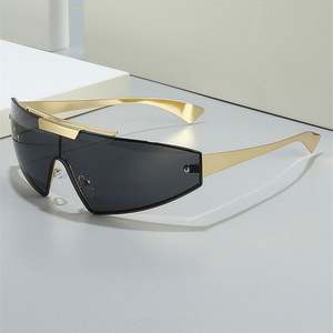 Gafas de Sol de Moda 2025 para Hombre, Estilo Y2K Punk, Protección UV400, Lentes de una Pieza sin Montura, Gafas Deportivas para Mujer - Product Image 5