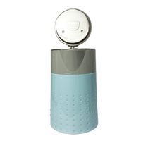 Bouilloire à double paroi 1,8 L Gris et bleu avec découpes étoilées et affichage de la température, toucher froid, arrêt automatique, protection contre l'ébullition à sec, rotation à 360° °   Base OEM