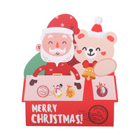 Mini valise bonbons de Noël boîtes rigides cadeau de voyage réutilisable boîte en papier synthétique avec décoration pour cadeaux de vacances