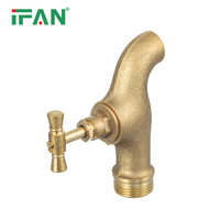 IFAN robinet d'eau en laiton entièrement en cuivre plomberie robinet de jardin en laiton 1/2-3/4 "robinet à bavette en laiton