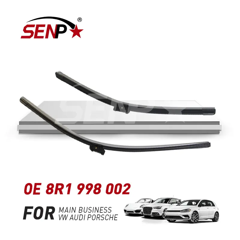 Senp conjunto de lâmina de limpeza frontal, conjunto de lâminas de limpar para-brisa oem 8r1998002 audi q5 2009-2012/2015-2018 peças de reposição para automóveis de alta qualidade 8r1 998 002