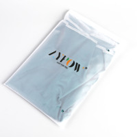 Emballage de chemise personnalisé UniOne, sac à fermeture éclair transparent givré, refermable, pour vêtements, avec LOGO