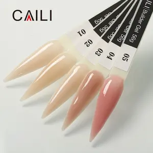 Esmalte de uñas de gel UV de extensión autonivelante blanco lechoso claro desnudo Etiqueta Privada rápida extensión acrílica constructor sólido