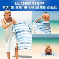 Super Absorbent Antimicrobial Personalized Towel | Extra Large Quick-Dry Microfiber | Sand-Free for Beach Sports & Travel