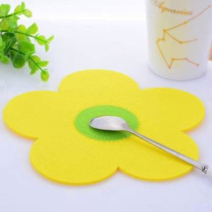 Various Color Irregular Bright Color Felt Coasters Custom Logo for <b>Coffee</b> Mug Mat <b>Table</b> Decoration - Product Image 4