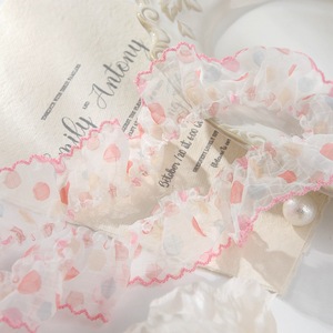 Nastro in Chiffon Colorato Eco-Friendly <span class=keywords><strong>con</strong></span> Bordo Ondulato per Fiocchi Fai-da-te, Decorazioni Floreali e Accessori <span class=keywords><strong>con</strong></span> Bordo Arricciato - Product Image 6