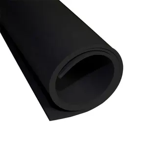 Qualité Noir flexible durable Absorption des chocs ignifuge 1m largeur 0.2mm à 6mm feuille de caoutchouc de silicone mat épais personnalisé