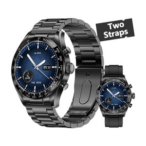 KM95 AMOLED montre intelligente en acier inoxydable écran 1.32 pouces ATS3085L puce Fitness Bracelet double sangles Gloryfitpro Smartwatch hommes - Product Image 1