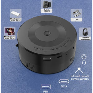 2025新款迷你家用投影仪，适用于手机，可同时在同屏上投影，黑白 - Product Image 3