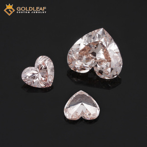 Diamants de laboratoire Goldleaf IGI Report, synthétiques, taillés en cœur, couleur rose clair fantaisie, percés au laser, 1ct 2ct 3ct VVS VS, pour la fabrication de bijoux - Product Image 5