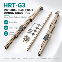 Mécanisme coulissant pour table à manger sur mesure, glissière en aluminium dissimulée pour grands projets de rénovation