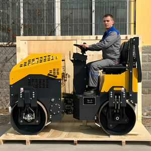 מכונות בנייה 2 טון 3 טון 4 טון 5 טון דיזל או בנזין מיני מדחס כבישים רולר רכיבה על אספלט עם צמיגי גומי - Product Image 1