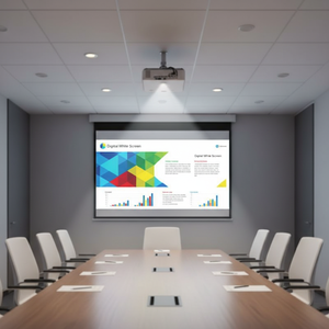 Écran numérique de projection 3D micro-perforé blanc 16:9, utilisation professionnelle pour le cinéma, acoustiquement transparent, passage du son - Product Image 5