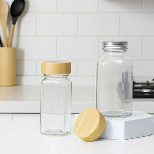 โหลแก้วเครื่องเทศ4ออนซ์พร้อมฝา<span class=keywords><strong>ไม้</strong></span>12ชิ้น24ชิ้นชุดเต็มพร้อมฉลาก - Product Image 5