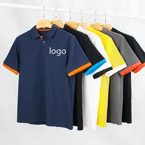 Polo de golf personalizado de alta calidad personalizado varios colores de manga corta de algodón más barato en blanco Hombre Polo camiseta de golf