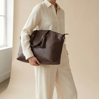 Bolsos Tote de Cuero Genuino Directo de Fábrica para Mujer, Bolsos de Mano Personalizados al por Mayor de Gran Capacidad con Cuero Suave y Diseño Clásico