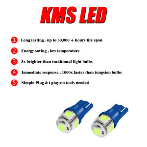 T10 5smd 5050 LED voiture led Lumière Canbus W5W <span class=keywords><strong>194</strong></span> 5050 SMD BLEU Ampoules Pour <span class=keywords><strong>BMW</strong></span> I7 G11 G12 - Product Image 4