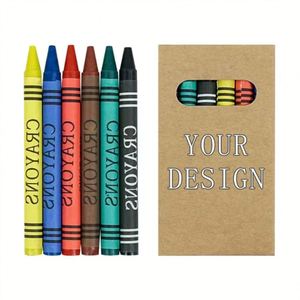 Wholesale <b>Cheap</b> Promotional Student Stationery Crayons Set for Kids Art Supplies With Custom Logo Printing <b>Box</b> - Product Image 1
