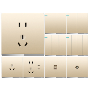 Nuevo Diseño de Interruptor de Pared Ultrafino, Placa Grande sin Marco, Material Plástico Lijado, Impermeable, Máx. Corriente máxima de 10A. Voltaje 250V - Product Image 1