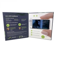 Lecteur de brochure numérique à écran LCD COTE avec impression pour invitation, vidéo, carte de vœux pour le soutien commercial gouvernemental