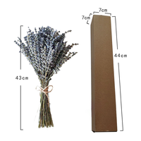 Bouquet de lavande séchée naturelle préservée 43cm 60g, vrais bouquets violets pour la fragrance d'intérieur, la décoration de vase, Noël, vente en gros